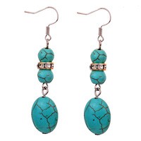 boucle-d'oreille bleu turquoise